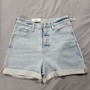 H&M+ Mom Ultra High Denim Shorts US2